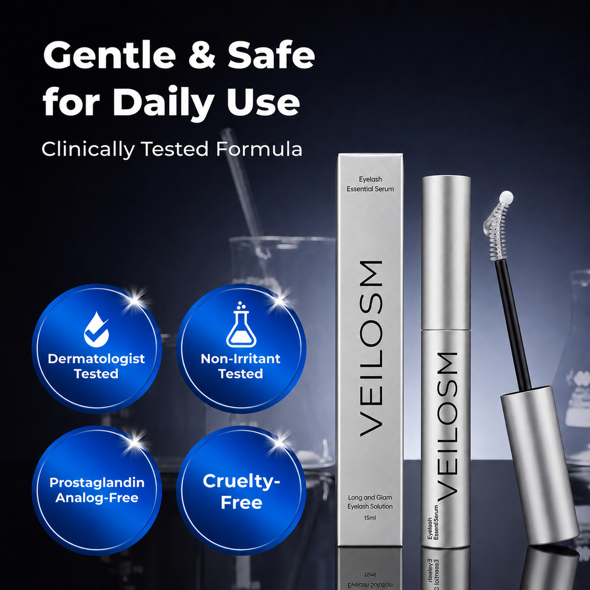 Lash Growth Essence - Safe and Gentle Lash care that makes your lashes thicker and longer within two weeks